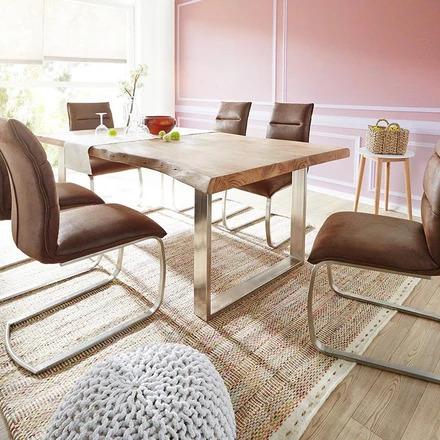 WAREHOUSE SALE AUSTIN Brand New Loft Design Modern Solid Wood Slab Dining Table  1.2 to 2.6 m