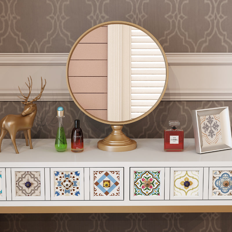 Nordic Modern Vanity Mirror Round Princess Mirror Makeup Mirror 