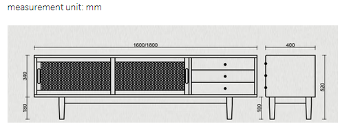 Rattan TV Stand