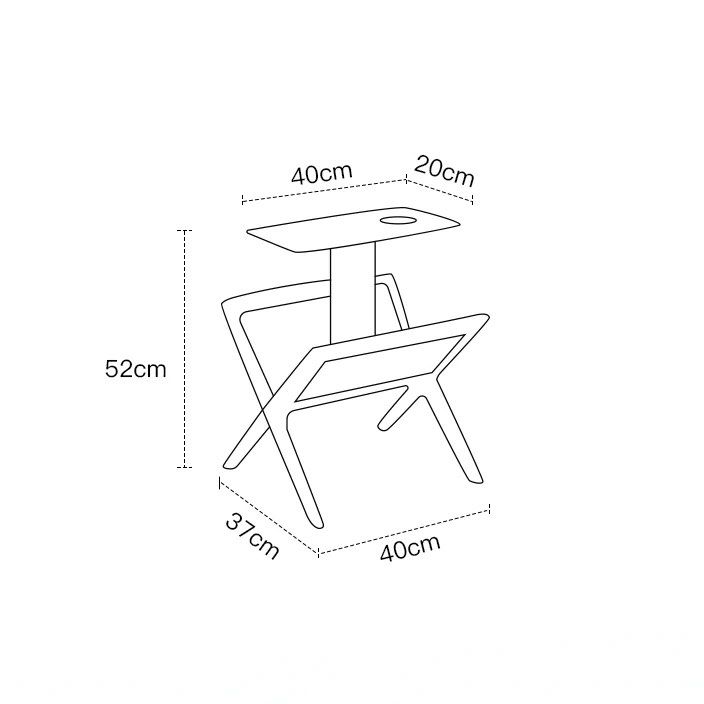 End Table with Mini Bookcase