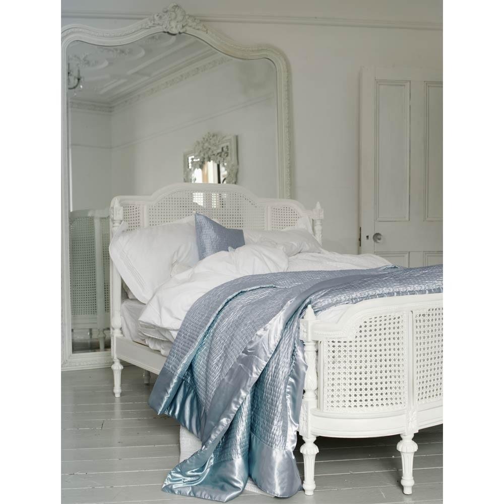 Solid Wood Rattan French Bed