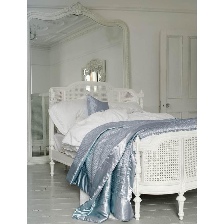 Solid Wood Rattan French Bed