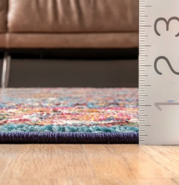 Bohemian Power Loom Performance Blue Rug