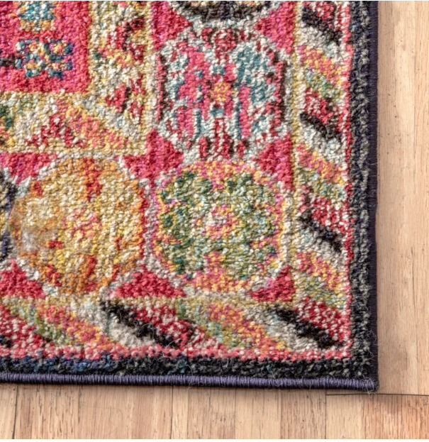 Bohemian Power Loom Performance Blue Rug