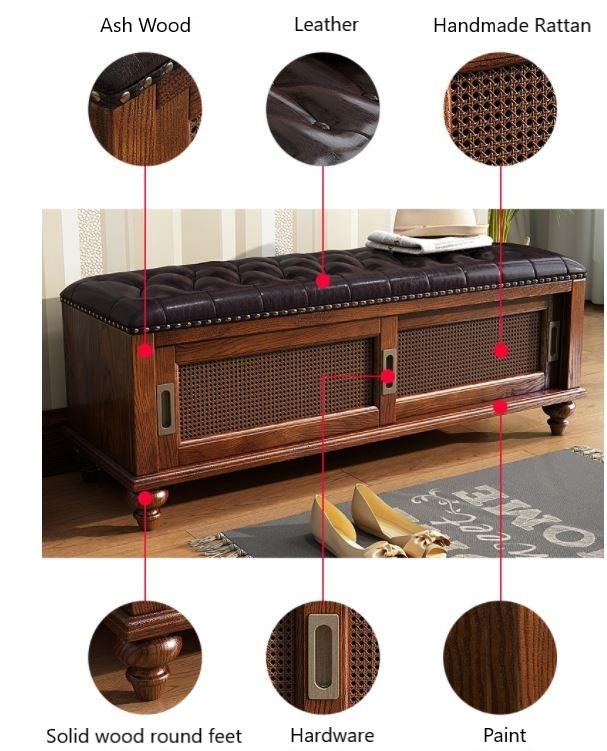 CALLIE Entryway Storage Bench_Changing Shoe Cabinet_
