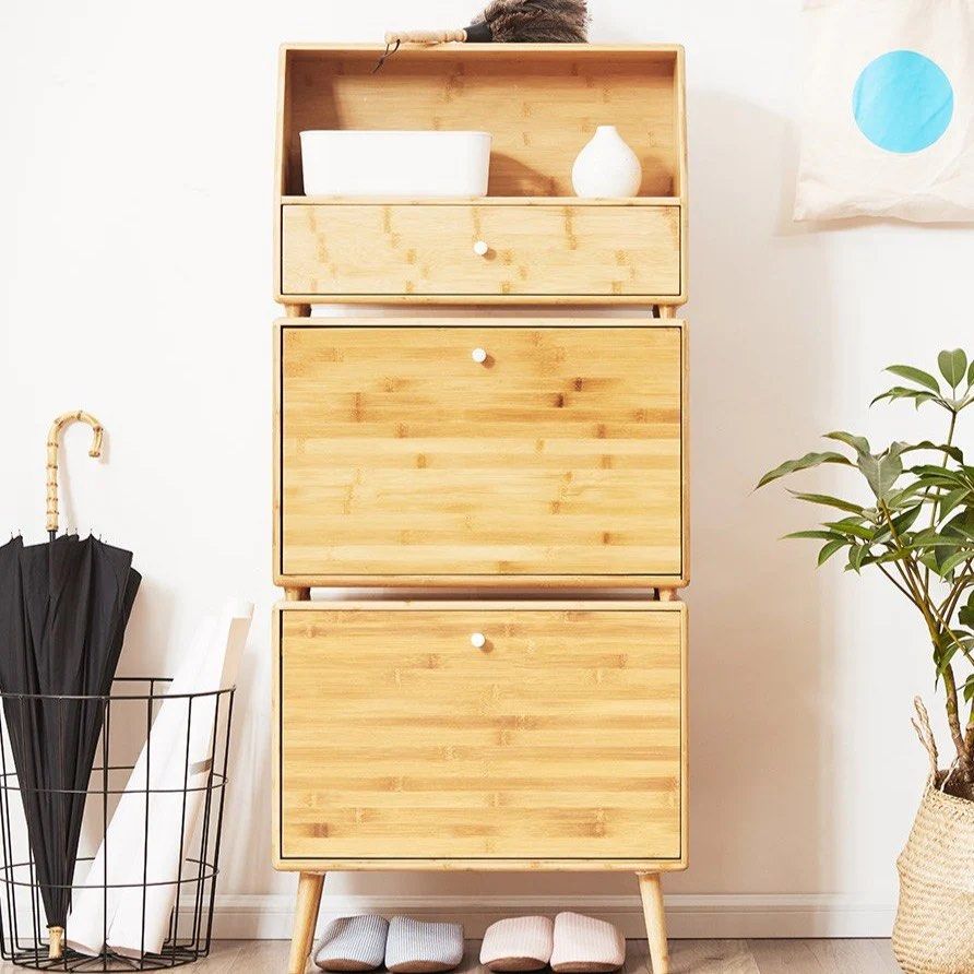 Bamboo Shoe Storage Cabinet