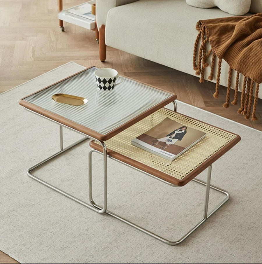 Ebling Glass Top Nesting Tables