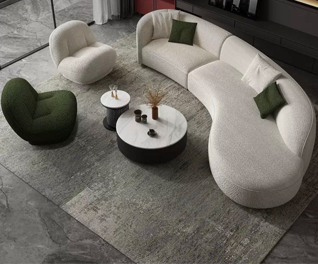 Boucle Sectional Sofa