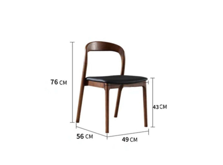 Solid Wood Pedestal Dining Chair (Set of 2)