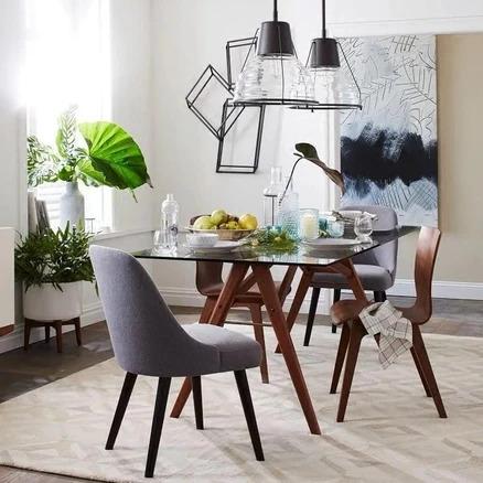Mixed Element Solid Wood Dining Table