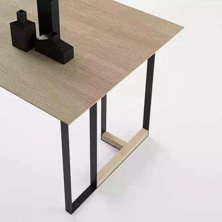 FIONA Postmodern Classic Solid Elm Wood Dining Table