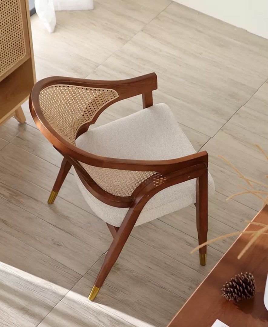 Mid-Century Rattan Dining Chair