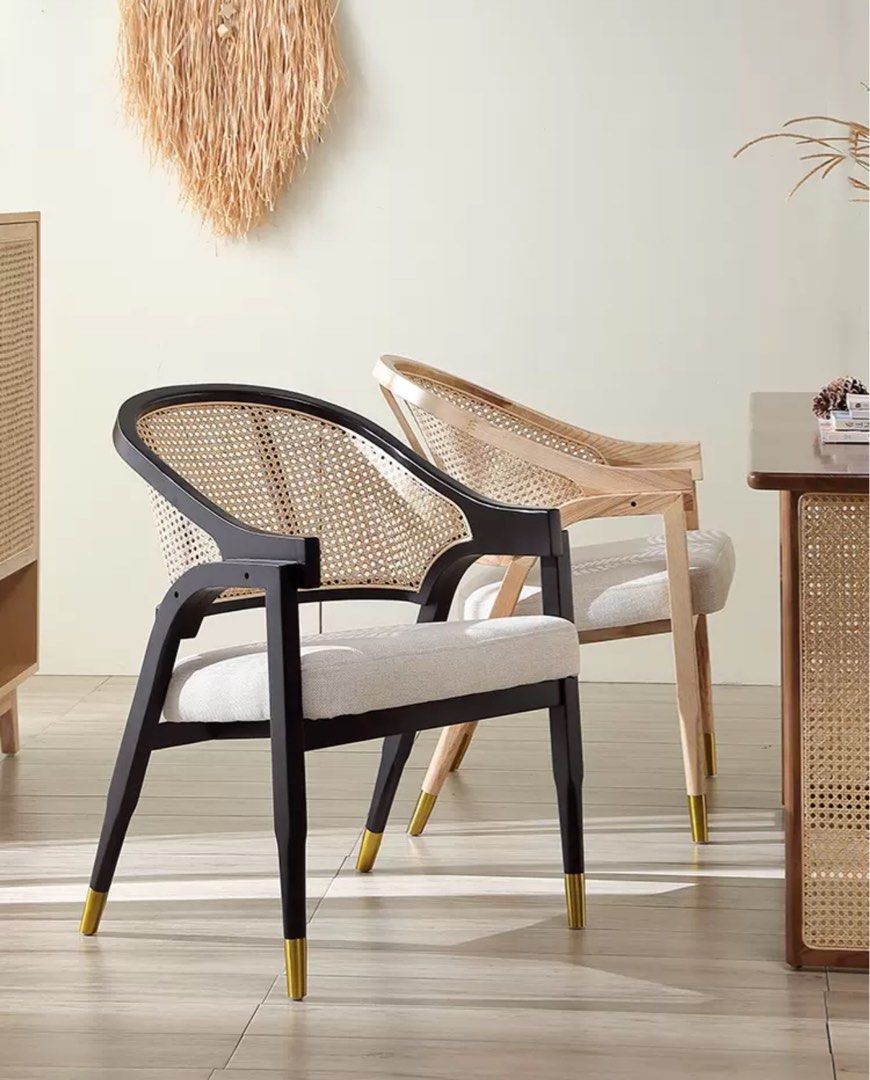 Mid-Century Rattan Dining Chair