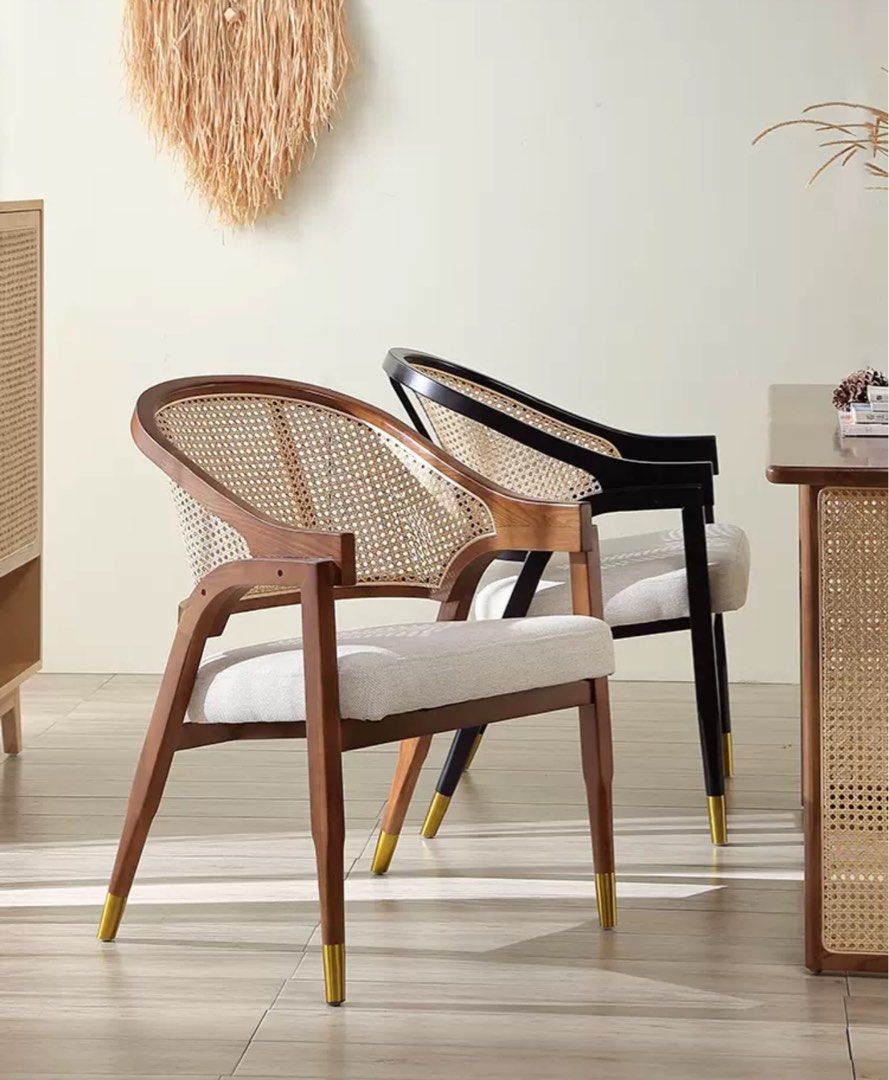 Mid-Century Rattan Dining Chair