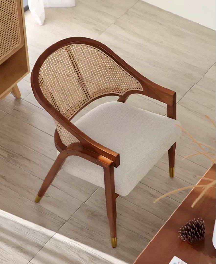 Mid-Century Rattan Dining Chair