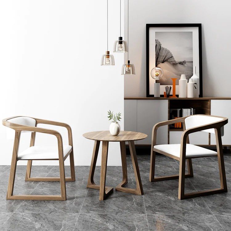 Solid Wood Armchair (Set of 2)