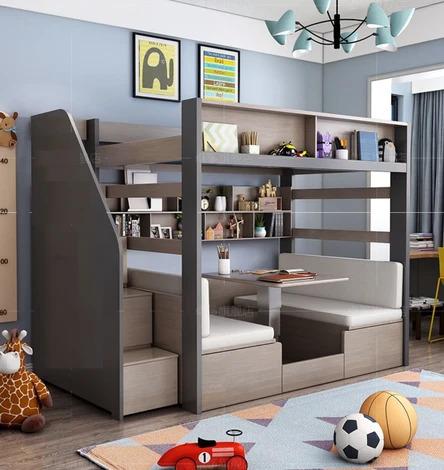 Modern Double Deck Multipurpose Children Bed