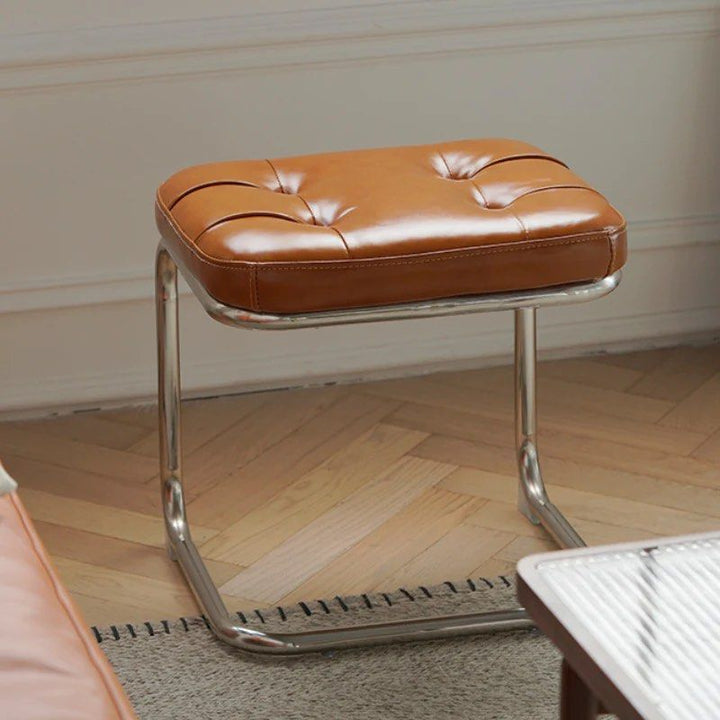 Leather Bench & Ottoman
