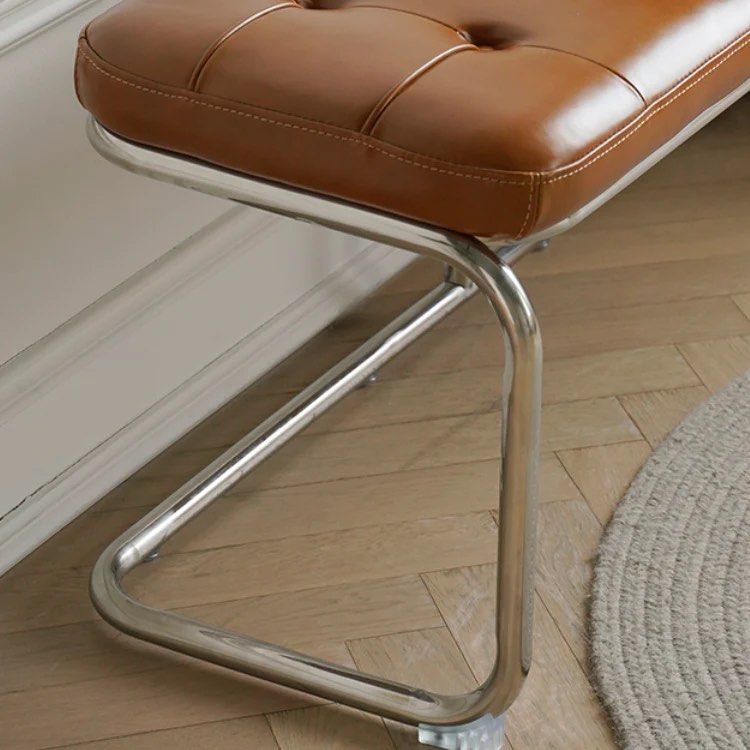 Leather Bench & Ottoman