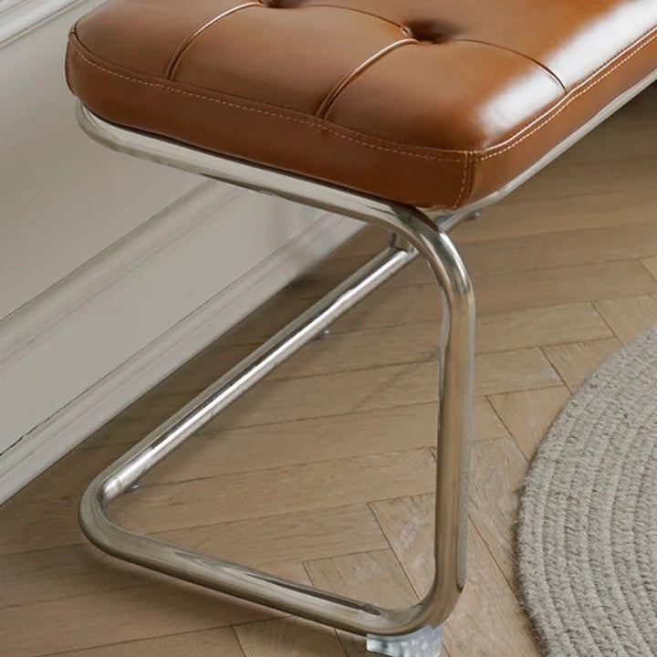 Leather Bench & Ottoman