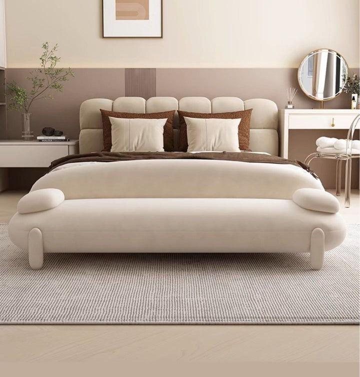 Modern Boucle Ottoman