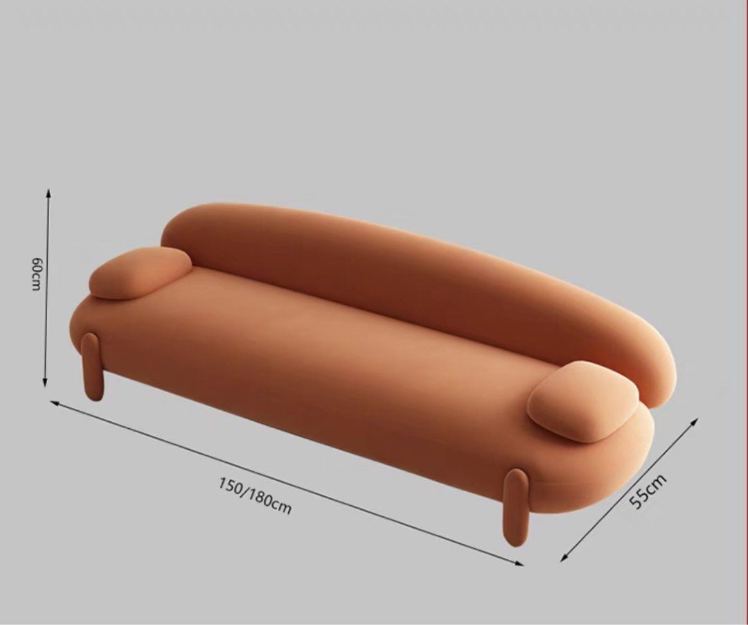 Modern Boucle Ottoman