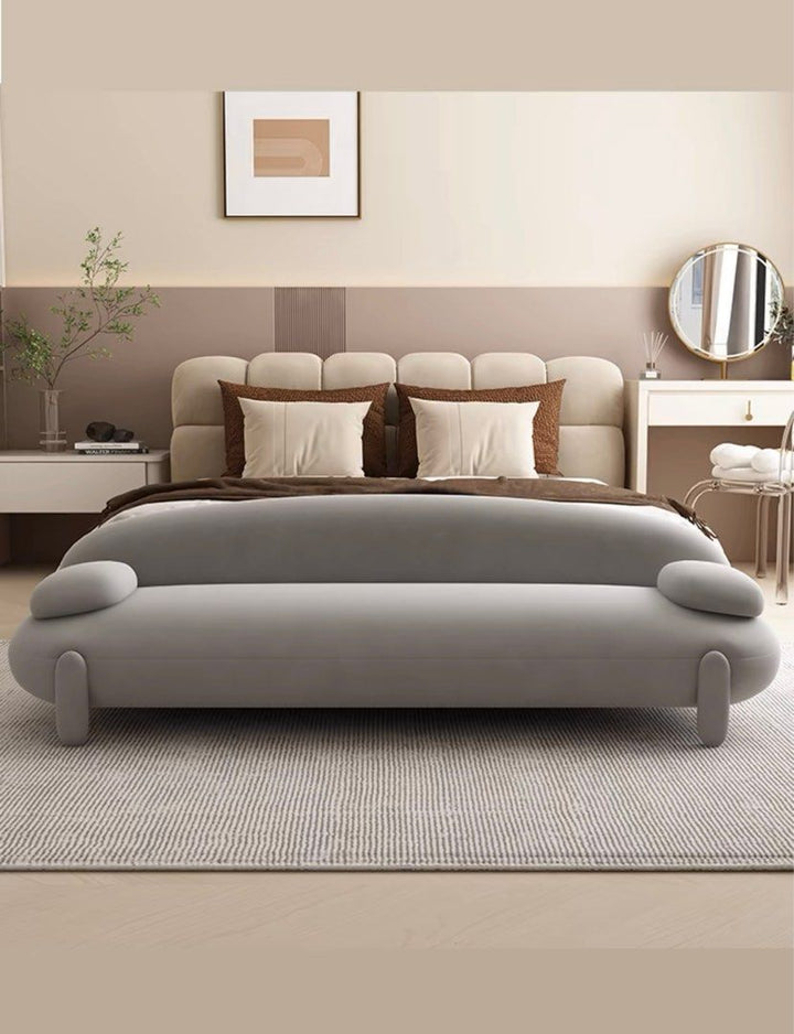 Modern Boucle Ottoman