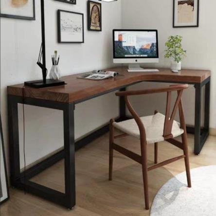 Solid Wood L Shape Writing Table