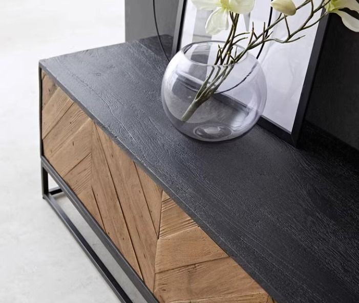 Industrial Wood TV Console