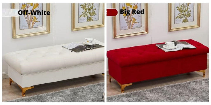 Luxury Rectangular Storage Ottoman Bench