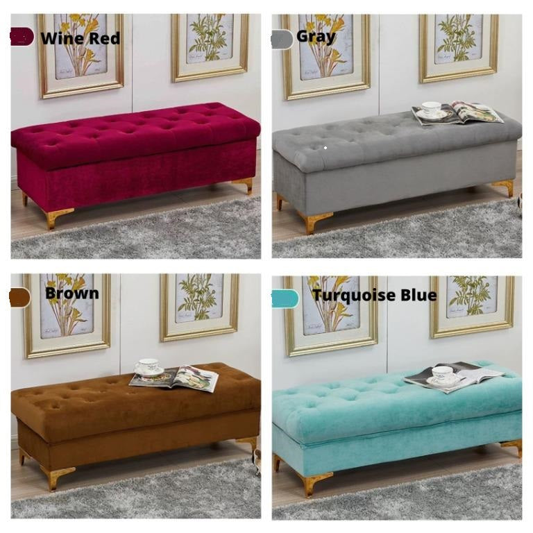 Luxury Rectangular Storage Ottoman Bench
