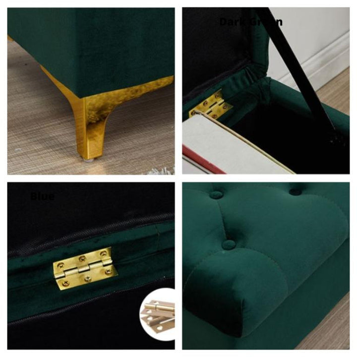 Luxury Rectangular Storage Ottoman Bench