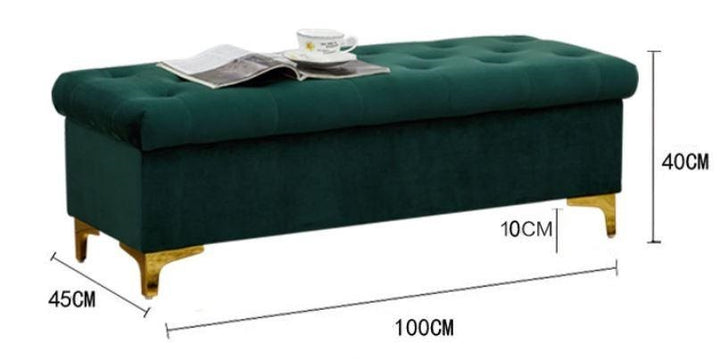 Luxury Rectangular Storage Ottoman Bench