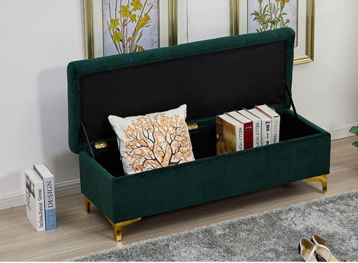 Luxury Rectangular Storage Ottoman Bench