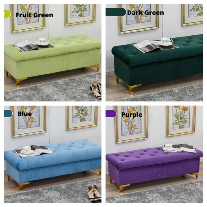 Luxury Rectangular Storage Ottoman Bench