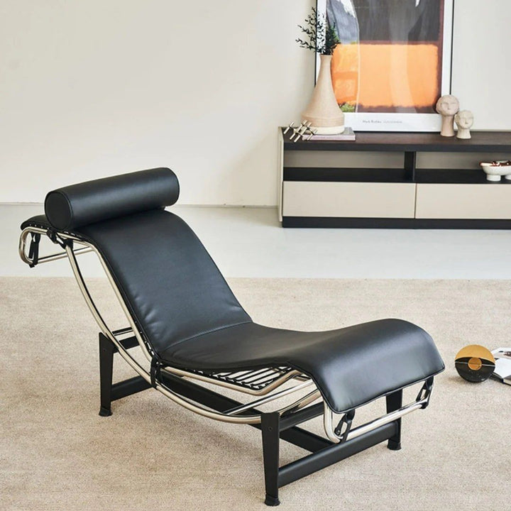 Charles Leather Chaise Lounge