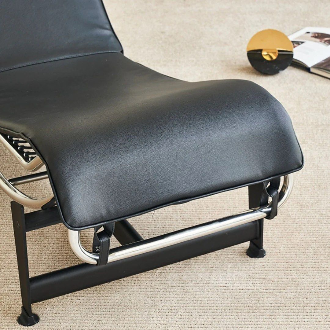Charles Leather Chaise Lounge