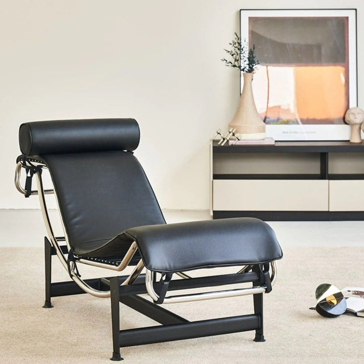 Charles Leather Chaise Lounge