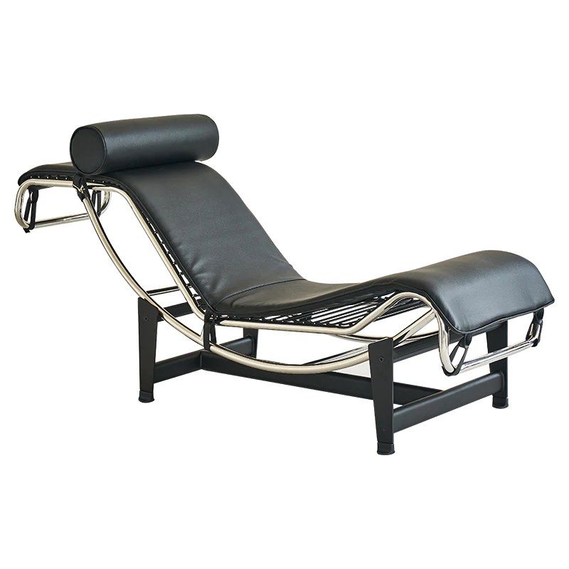 Charles Leather Chaise Lounge