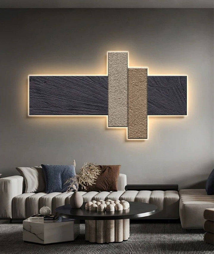 Modern Sandstone LED Wall Art