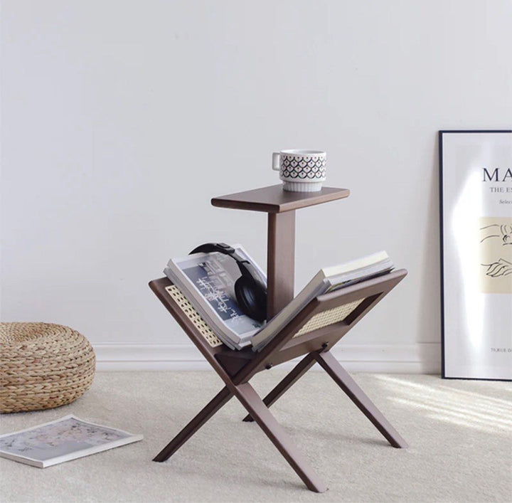 End Table with Mini Bookcase