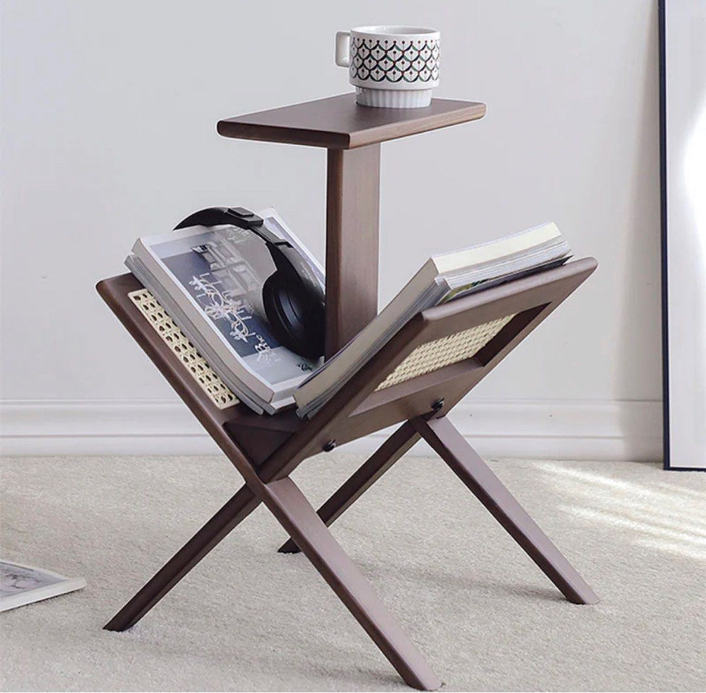 End Table with Mini Bookcase