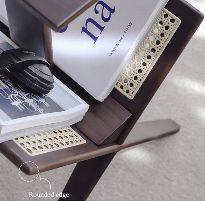End Table with Mini Bookcase