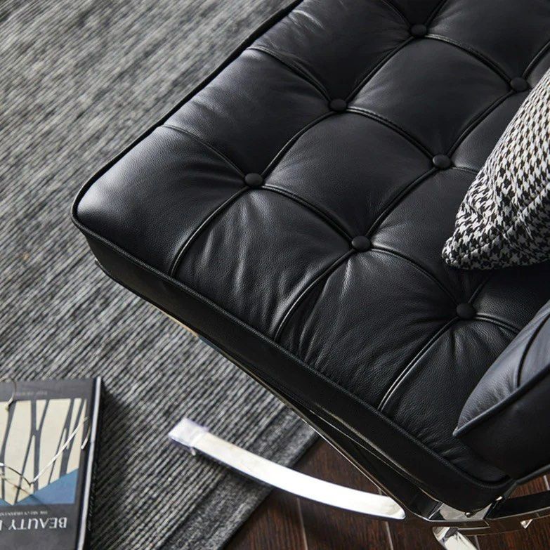 leather Armless Settee