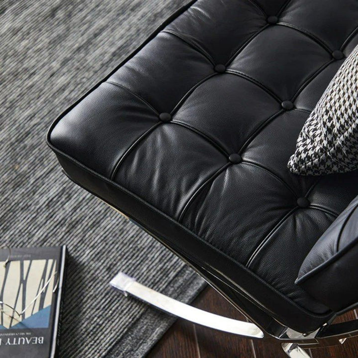 leather Armless Settee