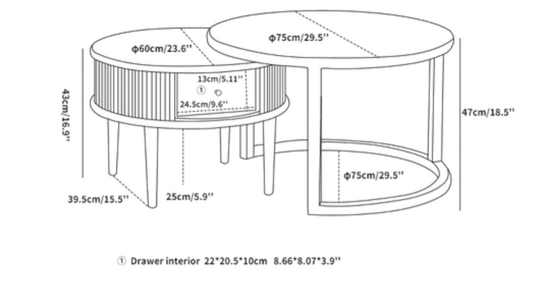 Round Coffee Table Set
