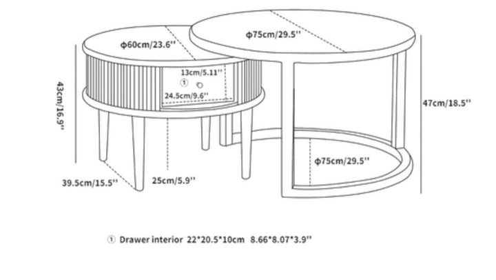 Round Coffee Table Set