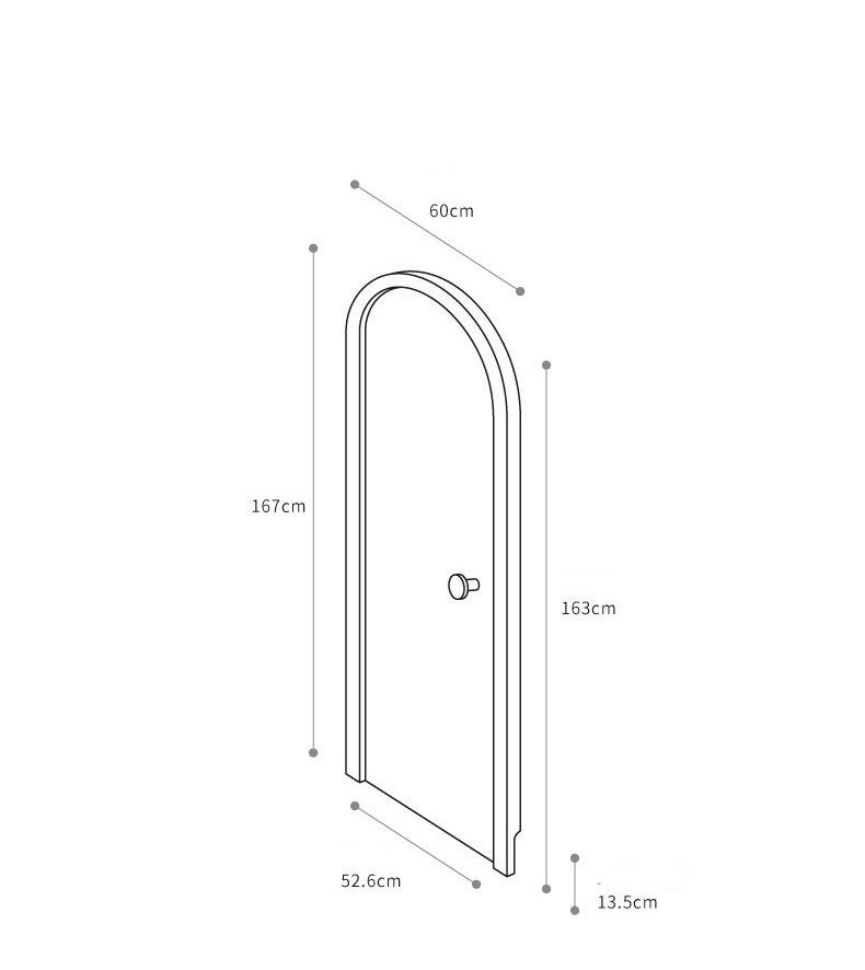 Velvet Arch Wood Mirror