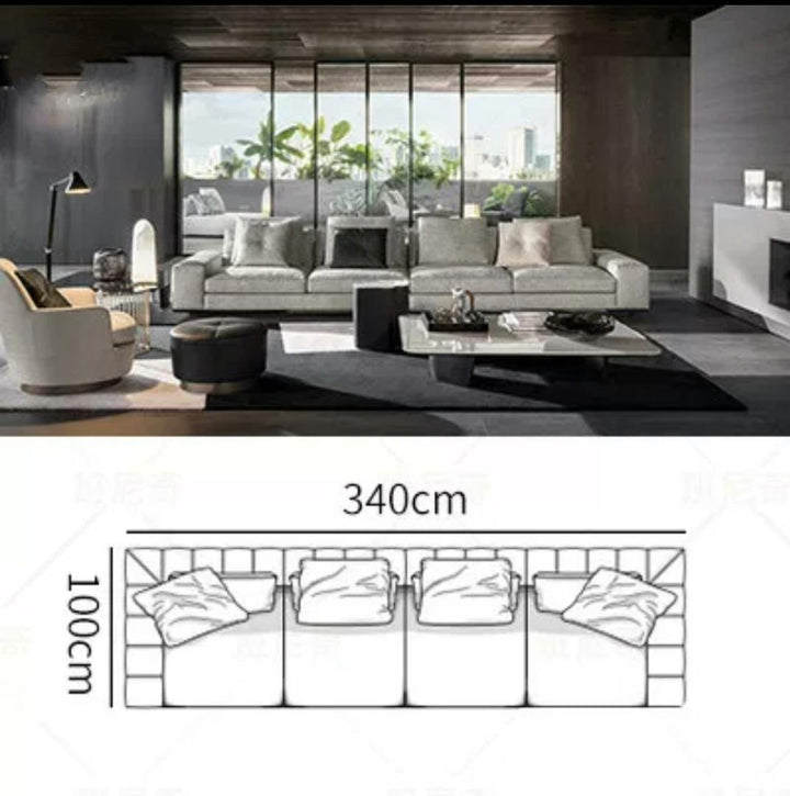 Velvet Upholstered Chaise Sectional Sofa