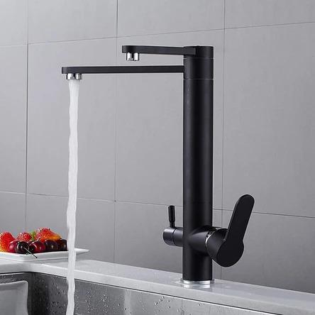 Modern Black Double Tap Faucet